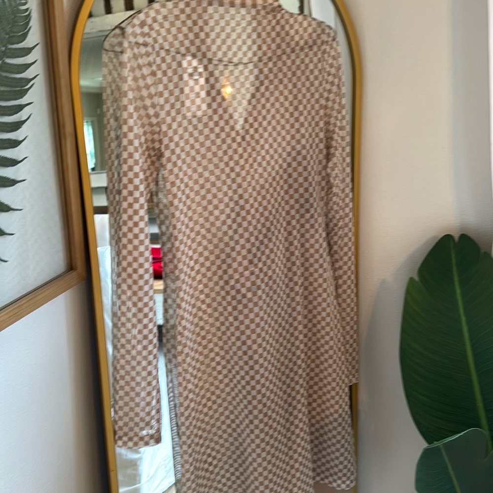 NWT Abercrombie checkered dress size small tall - Picture 2 of 3